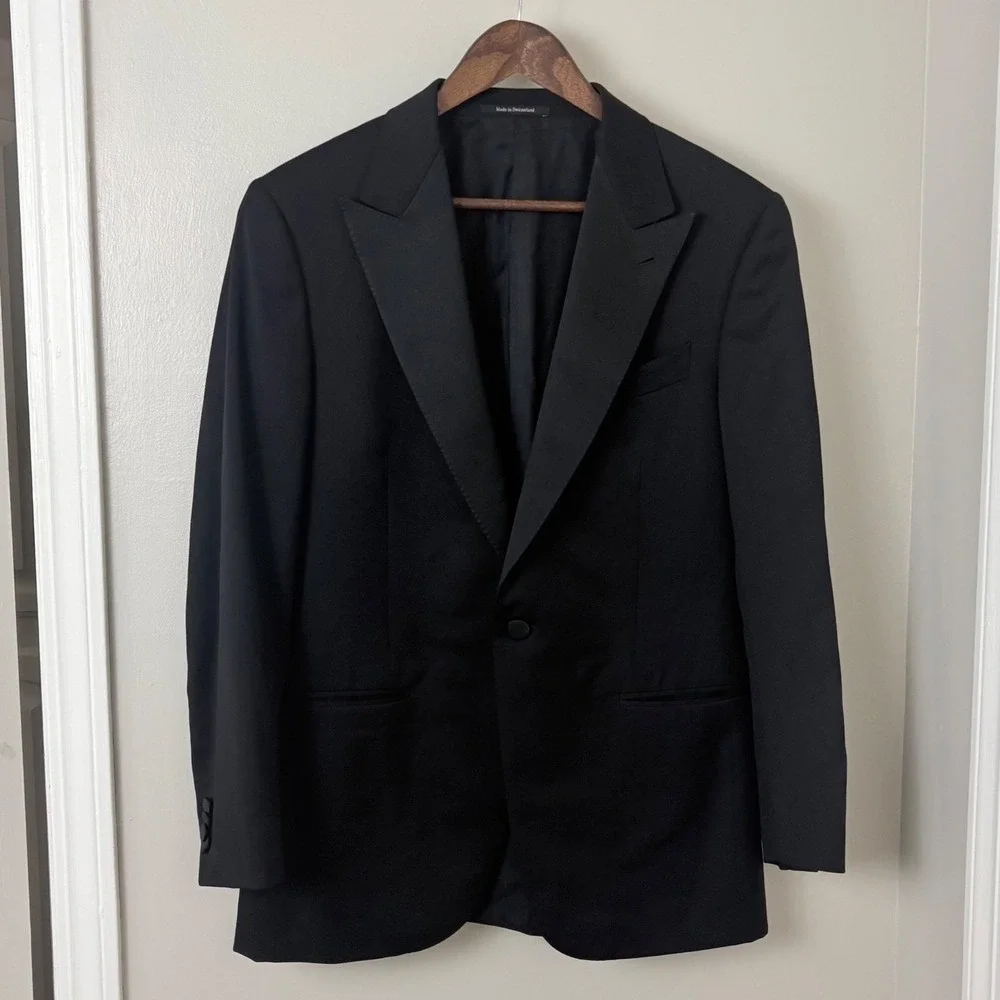Ermenegildo Zegna Tuxedo Suit Black‎ Multiseason Mila Wool 48C 43
